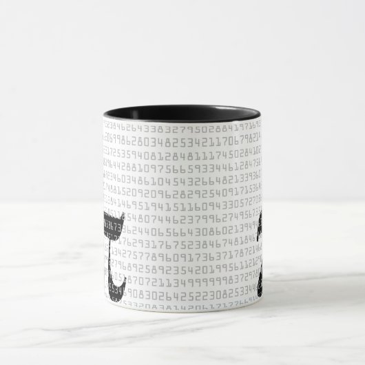 Piの数桁の数学定数 マグカップ (中央)