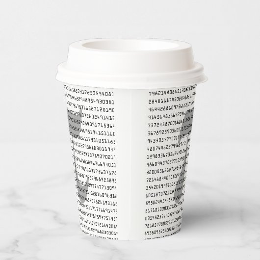 Piの数桁の数学定数 紙コップ (右)