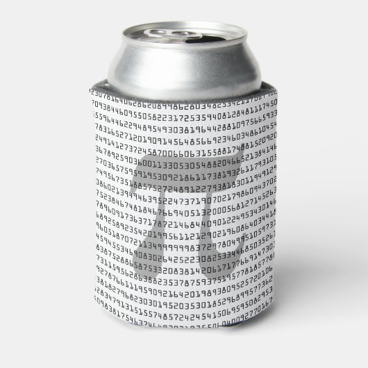 Piの数桁の数学定数 缶クーラー (缶裏面)