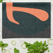 Piの最初の10,000桁（青とオレンジ） キッチンタオル (折り畳み)