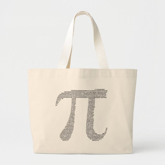 Piの記号のトートバック ラージトートバッグ (正面)