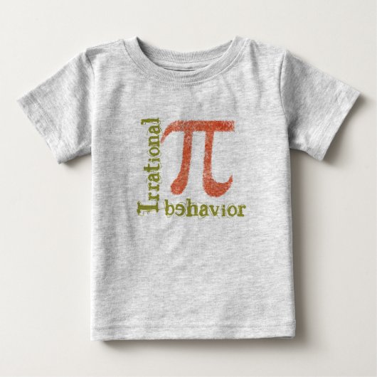 Piの記号の不合理な行動の乳児のTシャツ ベビーTシャツ (正面)