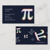 Piの記号|の科学者 名刺 (正面/裏面)