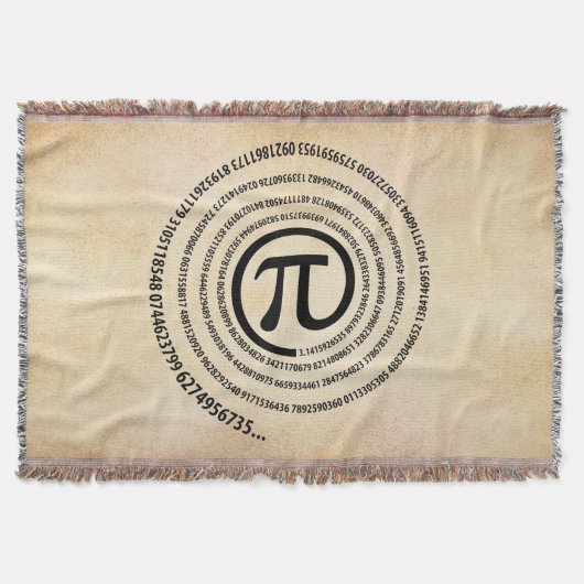 Piの記号、螺線形版 スローブランケット (正面)