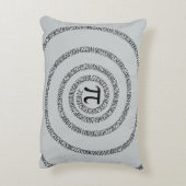 PiのsPIralクリック変更カスタマイズグレイDecor アクセントクッション (裏面(縦))