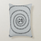 PiのsPIralクリック変更カスタマイズグレイDecor アクセントクッション (正面(垂直))