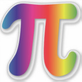 Piはっきりした記号 シール (正面)