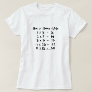 piはテーブルを時間を計ります tシャツ
