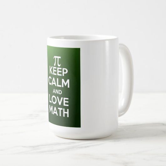 Piは平静および愛数学を保ちます コーヒーマグカップ (正面右)