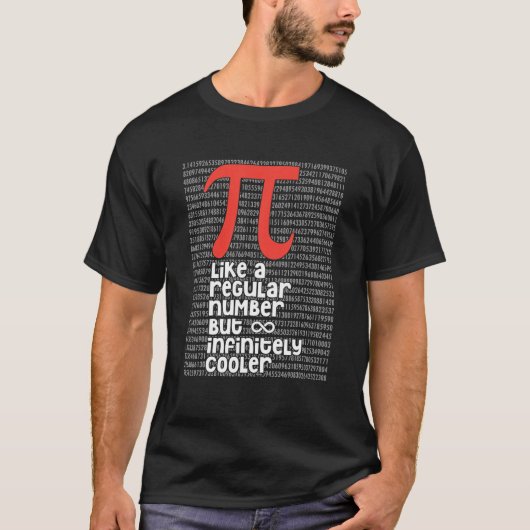 Piは規則的な数に似ているが、無限のクールおもしろい Tシャツ (正面)