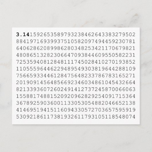Piは3.14 Pi日を祝います ポストカード (正面)