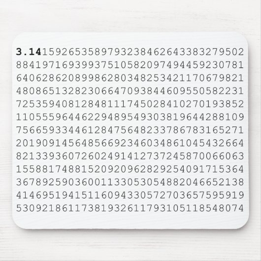 Piは3.14 Pi日を祝います マウスパッド (正面)