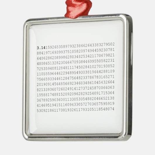Piは3.14 Pi日を祝います メタルオーナメント (左)