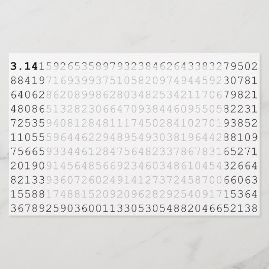 Piは3.14 Pi日を祝います 便箋 (正面)