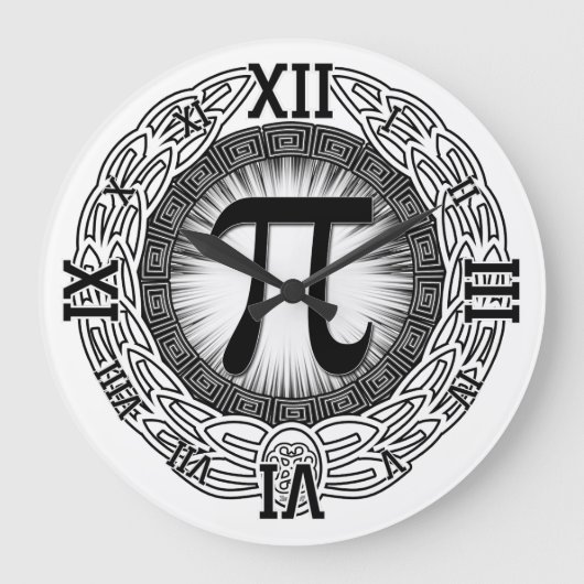 PIエンブレム ラージ壁時計 (正面)