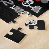 Piカッコいいの白黒の桁数 ジグソーパズル (側面)