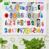 Piカラフルとおもしろいの描写 キッチンタオル (折り畳み)