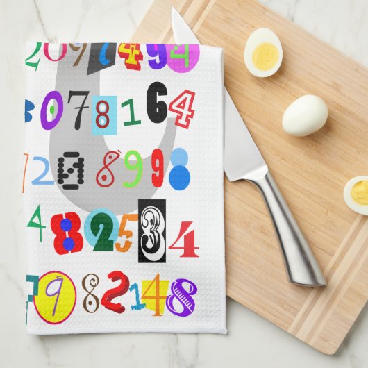 Piカラフルとおもしろいの描写 キッチンタオル (四つ折り)