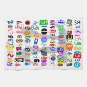 Piカラフルとおもしろいの描写 キッチンタオル (横)