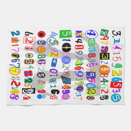 Piカラフルとおもしろいの描写 キッチンタオル (横)
