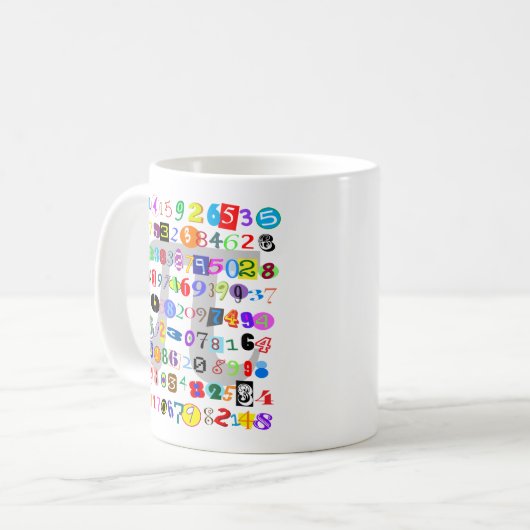 Piカラフルとおもしろいの描写 コーヒーマグカップ (正面左)