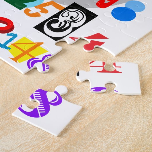 Piカラフルとおもしろいの描写 ジグソーパズル (側面)