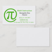 Piケリーの緑 名刺 (正面/裏面)