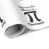 Piシンボルおもしろい私のお金への愛Piシンボル ラッピングペーパー (ロールコーナー)