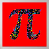 Piシンボルアクショ絵画ンの（ばちゃばちゃ）跳ねる ポスター (正面)