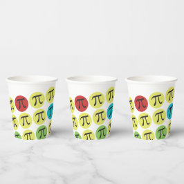 Piシンボルカラフルモダン紙カップ 紙コップ