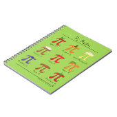 Piシンボルメニューかわいい数学先生 ノートブック (左側)