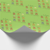 Piシンボルメニューかわいい数学先生 ラッピングペーパー (角)