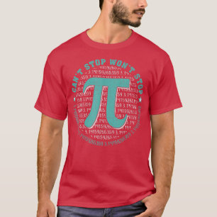 PiストップがPi日Math Cストップにはおもしろいできない Tシャツ