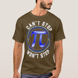 PiストップがPi日Math Cストップにはおもしろいできない Tシャツ