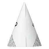 piディジットの数学愛pi= 3.14159 pi日の白黒 パーティーハット (裏面)