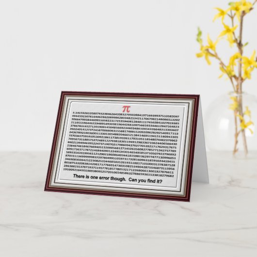 Piデイカード – おもしろい カード (黄色い花)