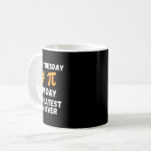 Piデイシャツタコ火曜日 – Piデイ数学先生Me コーヒーマグカップ (正面左)
