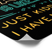 Piデイシャツレトロ数学のない日はJustのような ポスター (角)