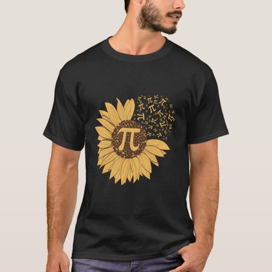Piデイシャツ – Sunflower 314 Pi番号記号数学 Tシャツ (正面)
