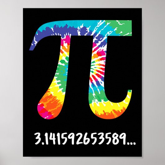 Piデイ絞り染めTシャツMath先生Physics Te ポスター (正面)