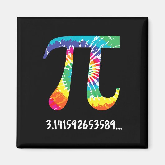 Piデイ絞り染めTシャツMath先生Physics Te マグネット (正面)