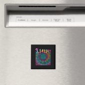 Piデザイン先生絞り染め3.14 Pi桁数Happy マグネット (インサイチュ (食洗機))