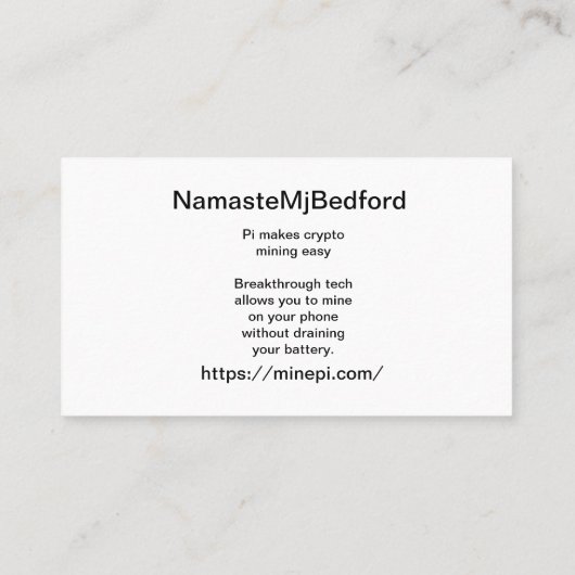 Piネットワーク 名刺 (裏面)