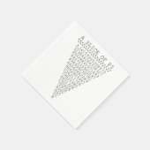 Piプレゼンテーションのスライス スタンダードカクテルナプキン (角)