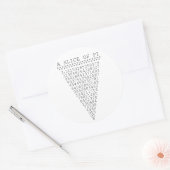 Piプレゼンテーションのスライス ラウンドシール (封筒)