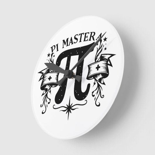 Piマスタ ラウンド壁時計 (傾斜)