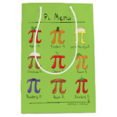 Piメニューかわいい数学Pi日のパーティーのギフトバッグ ミディアムペーパーバッグ (正面)
