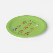 Piメニューかわいい数学Pi日のパーティーの紙皿 ペーパープレート (アングル)