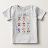 Piメニューかわいい数学Pi日の子供のベビーのTシャツ ベビーTシャツ (正面)