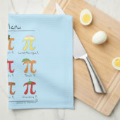 Piメニューかわいい数学Pi日パイベーキングの台所タオル キッチンタオル (四つ折り)